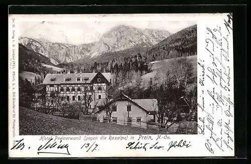AK Prein, Hotel Preinerwand mit Raxalpe