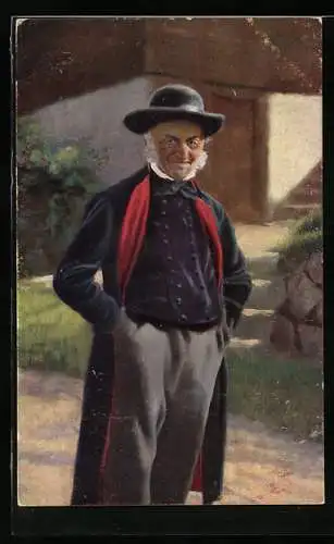 Künstler-AK Heinrich Hoffmann: Der Dorfschulze in Schwarzwälder Tracht
