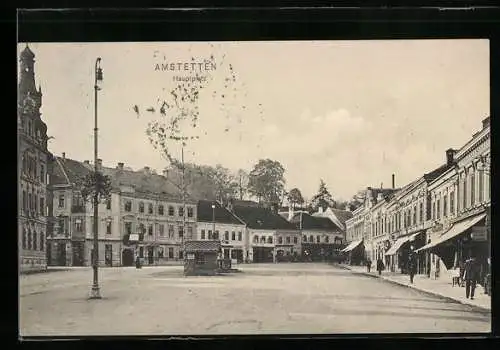 AK Amstetten, Passanten am Hauptplatz