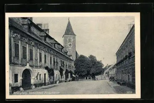 AK Strengberg, Blick auf das historische Postgebäude