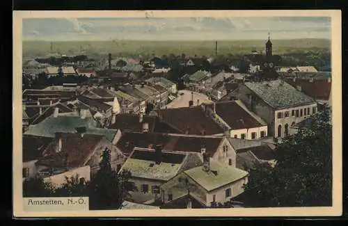 AK Amstetten /N.-Ö., Blick über die Dächer