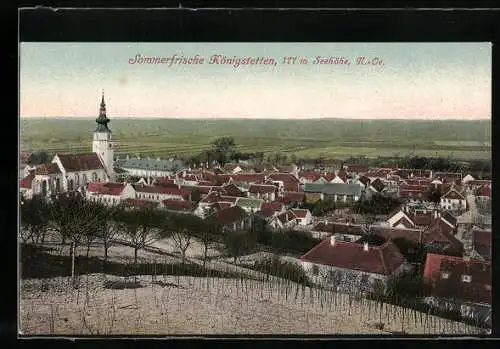 AK Königstetten, Teilansicht mit Kirche