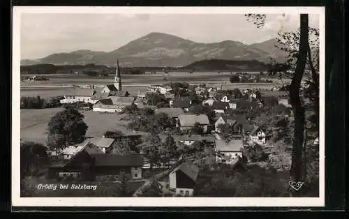 AK Salzburg, Teilansicht mit Kirche