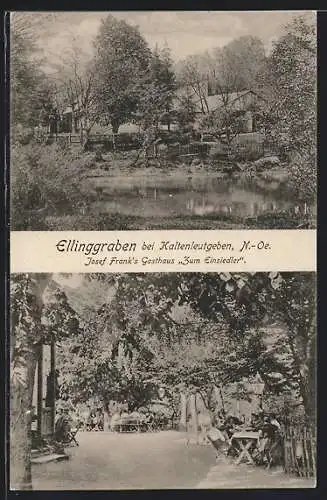 AK Ellinggraben bei Kaltneleutgeben, Gasthaus Zum Einsiedler, Ortspartie