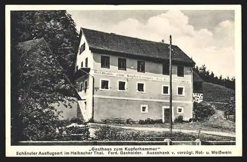 AK Haibach, Gasthaus zum Kupferhammer von Ferd. Gschaider