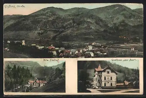 AK Gaflenz /Ob.-Oe., Gasthaus zur Post, Villa Thalhof, Teilansicht