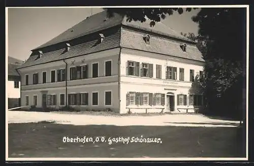 AK Oberhofen /O.-Ö., Gasthof Schönauer