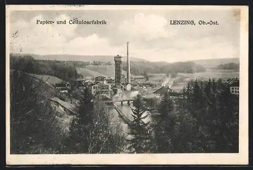 AK Lenzing /Ob.-Öst., Papier- und Cellulosefabrik