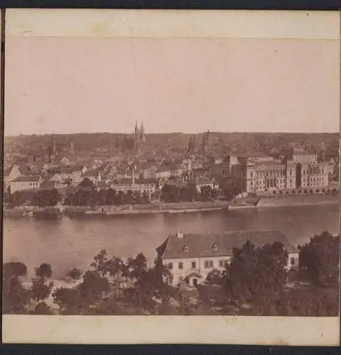 Fotografie unbekannter Fotograf, Ansicht Prag, Panorama der Stadt in fünf Einzelbildern