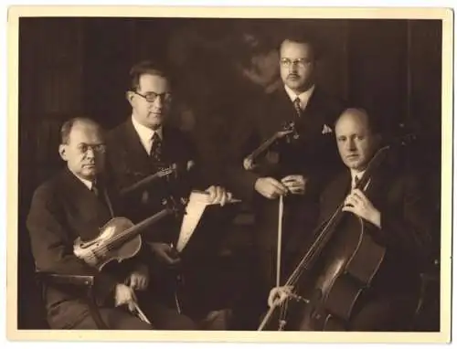 Fotografie Hermann Brühlmeyer, Wien, Musiker Streicher Mildner Quartett