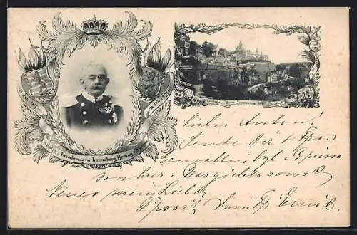 AK Adolph Grossherzog von Luxemburg, Totalansicht von Luxemburg