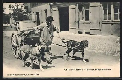 AK Bern, Milchfuhrmann mit Hundegespann