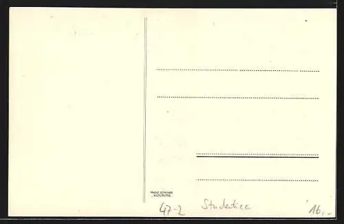 Künstler-AK Studentenwappen der Salingia