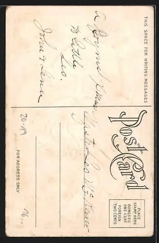 Künstler-AK Weihnachtsmann mit Spielzeug, Boot, Haus, Tennisschläger