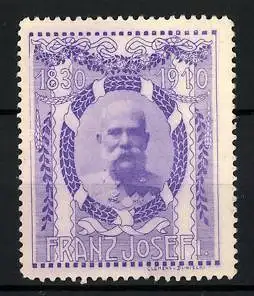 Reklamemarke Kaiser Franz Josef I. von Österreich, 1830-1910