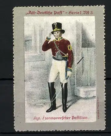 Reklamemarke Serie: Alt-Deutsche Post, Kgl. Hannoverscher Postillon, Ser. I., Bild 3