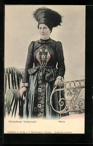 AK Dame in Montafoner Volkstracht
