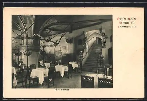 AK Berlin, Gasthof Kaiser-Keller, Friedrichsstrasse 178, Innenansicht vom Remter