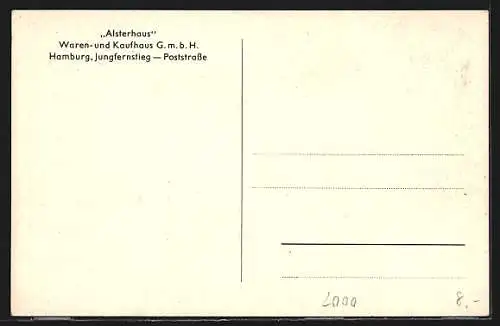 AK Hamburg-Neustadt, Alsterhaus, die Kaufstätte am Jungfernstieg