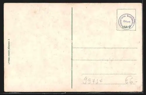 AK Nordhausen, Teilansicht mit Museum und Kaiser Friedrich-Denkmal