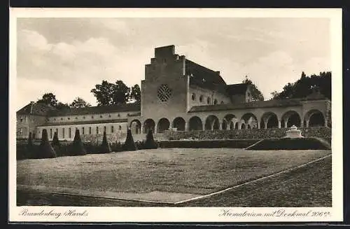 AK Brandenburg /Havel, Krematorium mit Denkmal