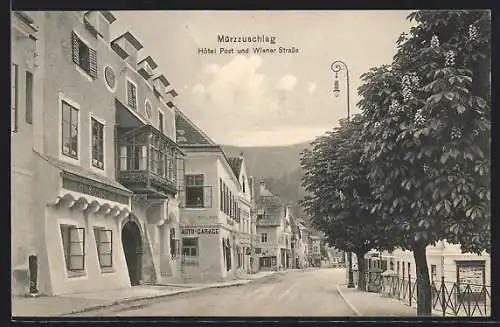AK Mürzzuschlag, Hotel Post an der Wiener Strasse