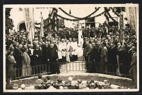 AK Mariazell, Grundsteinlegung des P. Abel-Denkmales