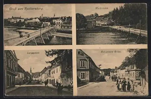 AK Radkersburg, Am untern Gries, Strasse Langgasse, Murbrücke