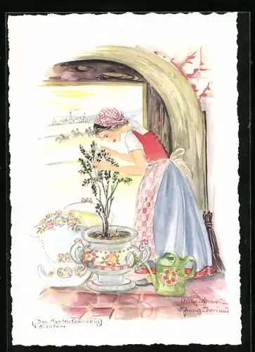 Künstler-AK Schwarz-Torino: Das Myrtenfräulein, Märchen nach Brentand