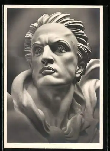 Künstler-AK Arno Breker: Ausschnitt der Statue Der Wächter