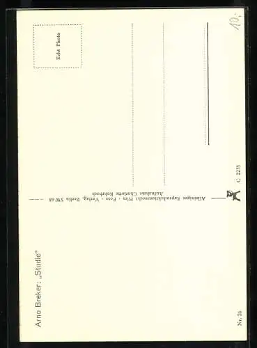 Künstler-AK Arno Breker: Bild Nr. 26, Skulptur-Kopf Studie