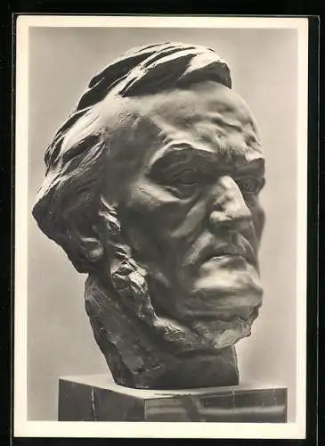 Künstler-AK Arno Breker: Plastik des Kopfes von Richard Wagner