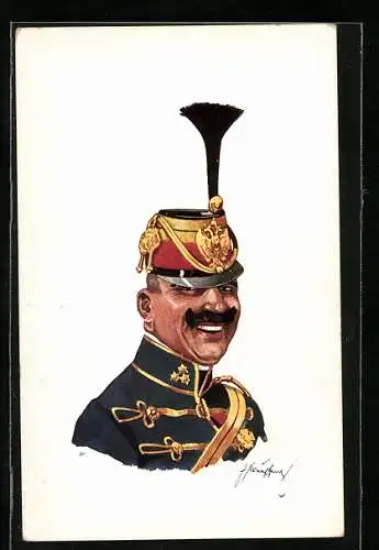 Künstler-AK Fritz Schönpflug: Soldat in Uniform