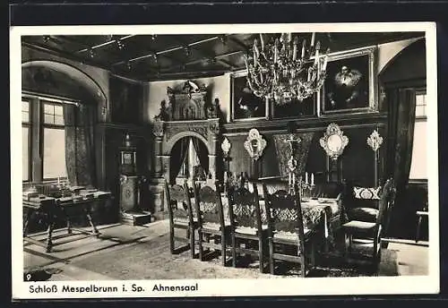 AK Mespelbrunn i. Sp., Ahnensaal im Schloss