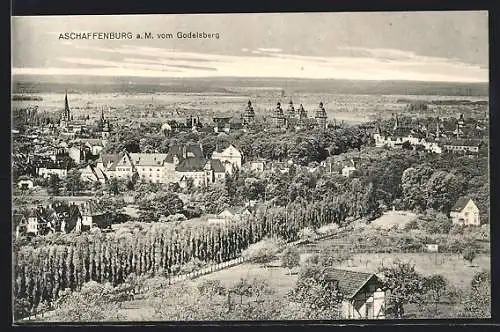AK Aschaffenburg, Blick v. Godelsberg