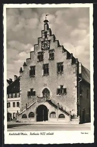 AK Karlstadt /Main, Vorderansicht vom Rathaus