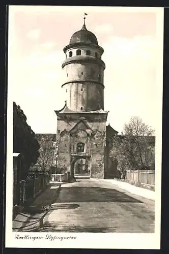 AK Nördlingen, Strassenpartie am Löpsingertor