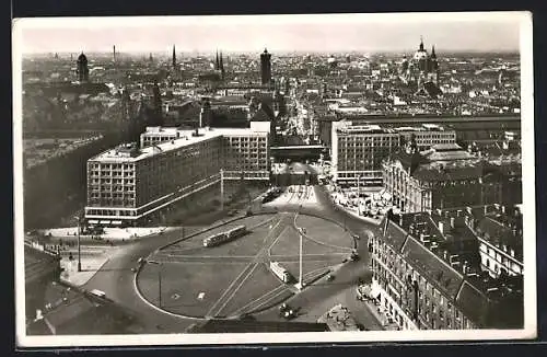 AK Berlin, Alexanderplatz, Strassenbahnen
