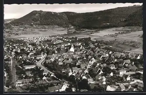 AK Deggingen, Teilansicht mit Strassenpartie