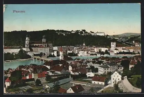 AK Passau, Teilansicht mit Kirche