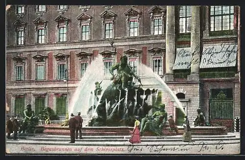 AK Berlin, Begasbrunnen auf dem Schlossplatz