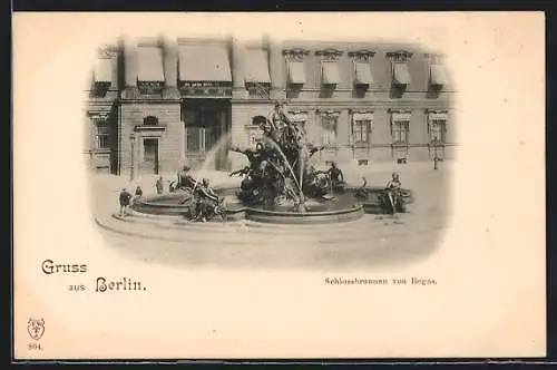 AK Berlin, Schlossbrunnen von Begas