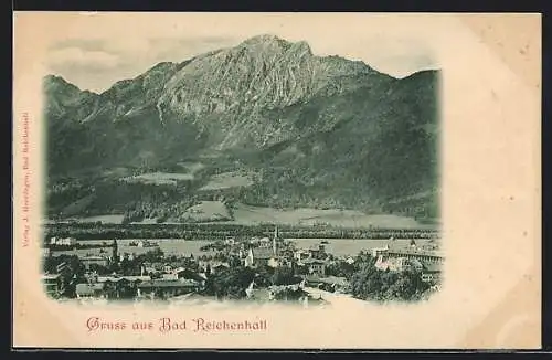 AK Bad Reichenhall, Teilansicht mit Kirche