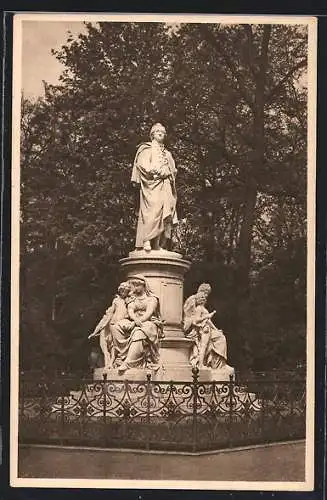 AK Berlin-Tiergarten, Goethe-Denkmal von Schaper