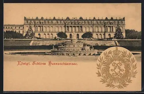 AK Chiemsee / Bayern, königl. Schloss Herrenchiemsee