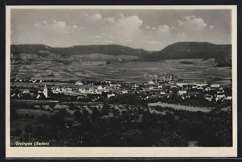 AK Erzingen /Baden, Teilansicht mit Kirche