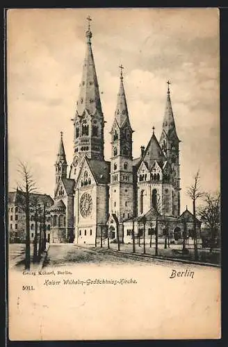 AK Berlin-Charlottenburg, Ansicht der Kaiser Wilhelm-Gedächtnis-Kirche