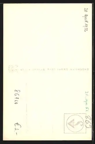 AK Nördlingen, Rathaustreppe mit Daniel