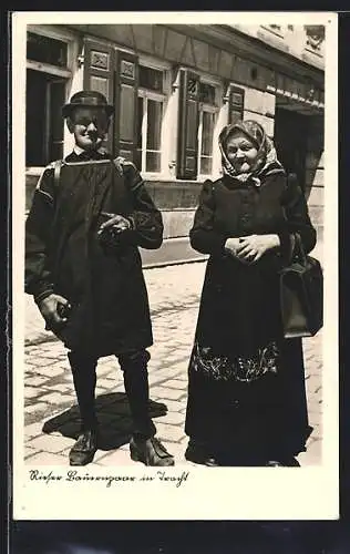 AK Ehepaar in Rieser Tracht