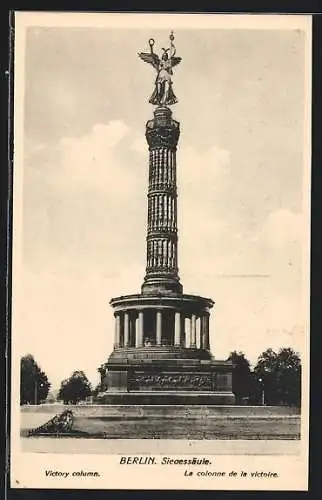 AK Berlin, Frontalansicht Siegessäule